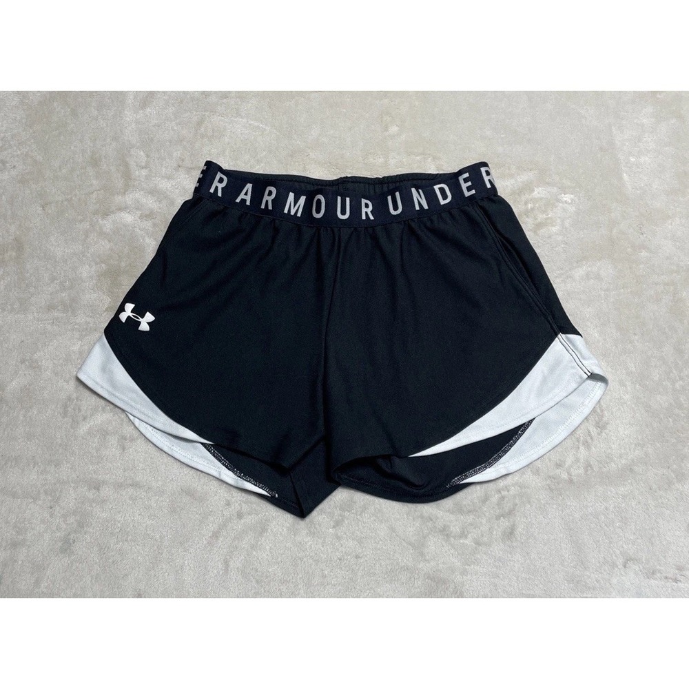 Under Armour Play Up Shorts Women's XS Loose Black HeatGear Pockets Unlined